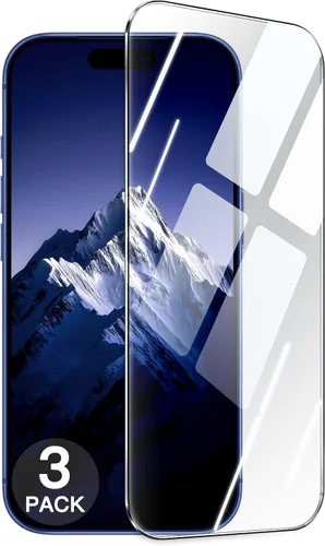 Vista 13 de JETech 9H+ - Protector de pantalla inastillable para iPhone 15 Pro de 6.1 pulgadas, película de vidrio templado de grado militar con herramienta