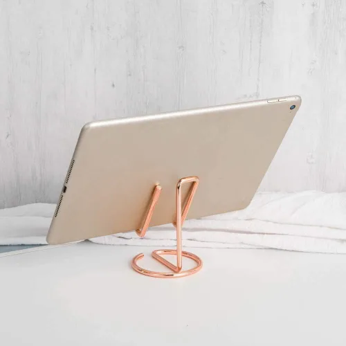 Vista 6 de Soporte para teléfono celular, soporte para tarjetas de visita, soporte para teléfono móvil, base de cable de metal para teléfono celular