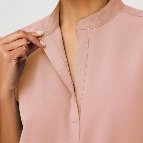 Vista 2 de niaahinn Conjunto de uniformes médicos para mujeres y hombres, conjunto de uniformes de enfermería profesional, cuello en V Unsex y bolsillo