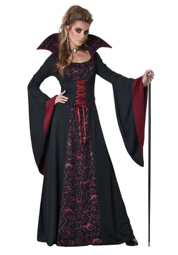 Vista 3 de Disfraz Real de Vampiresa para Mujer Multicolor