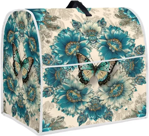 Vista 29 de Funda para batidora con estampado de girasol y bandera americana, cubierta protectora contra el polvo, adecuada para la mayoría de los modelos
