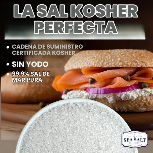 Vista 3 de Sea Salt Superstore Sal marina kosher de grano grueso para molinillo, bolsa