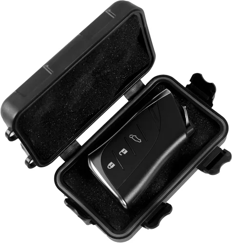 Vista 8 de Caja magnética para llaves oculta, almacenamiento magnético para llaves debajo del automóvil, caja de llaves oculta impermeable para exteriores
