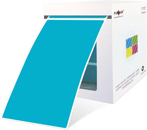 Vista 12 de PARLAIM 5 x 3 pulgadas Rectángulo de colores pegatinas de inventario, 1000 unidades de 4 rollos de etiquetas adhesivas cuadradas para cajas móviles