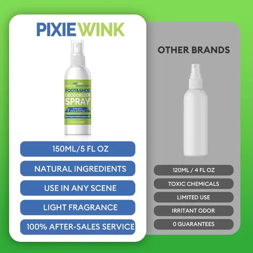 Vista 8 de Spray desodorante para pies y zapatos, eliminador instantáneo de olores de 5 onzas líquidas para zapatos y pies malolientes, frescura duradera