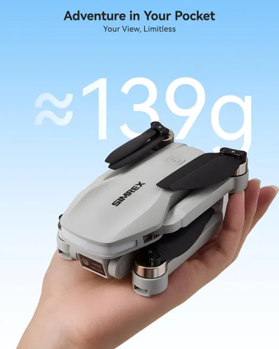 Vista 4 de SIMREX Drone FPV 4K con motor sin escobillas para principiantes y adolescentes, vuelo de 40 minutos, posicionamiento de flujo óptico, control