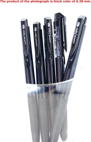 Vista 5 de Signo RT1 - Bolígrafo retráctil de tinta de gel, punta extrafina de 0.020 in, agarre de goma, tinta azul negra, paquete de 5, notas adhesivas