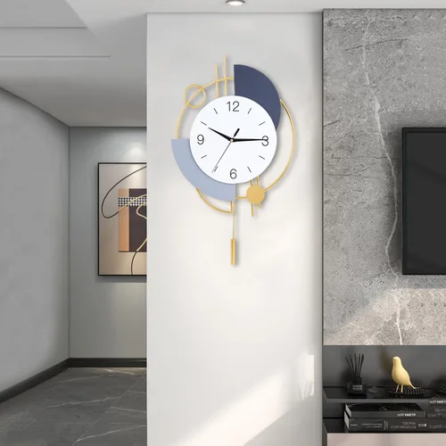 Vista 16 de Dankeit Reloj de pared decorativo de cuarzo silencioso con péndulo, grande para sala de estar, cocina, baño, dormitorio, 13 x 21.65 pulgadas (beige)