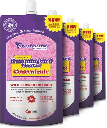 Vista 9 de sweet-seed Néctar de colibrí, concentrado (8.5 onzas), hace 3 veces el volumen, prolonga la vida útil del néctar para comederos de colibríes