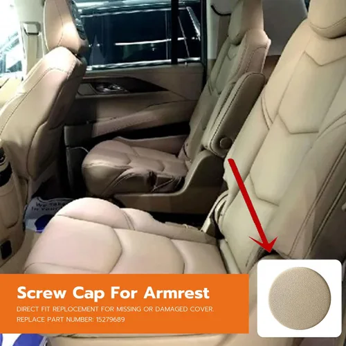 Vista 7 de 2 tapas para reposabrazos para Chevy Tahoe Suburban Yukon Escalade 07-19, sustituye a 15279689 Reemplazo OEM izquierdo o derecho del asiento trasero