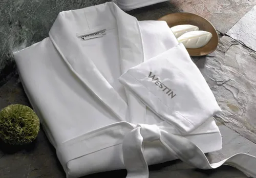 Vista 3 de Westin Bata de spa - Bata de microfibra suave y absorbente, talla única, Blanco