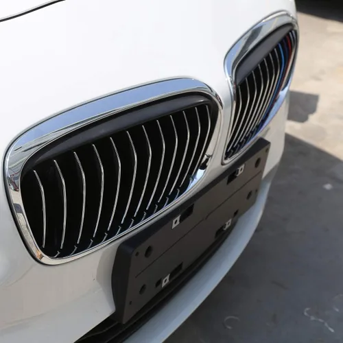 Vista 3 de YIWANG ABS cromo brillante plata parte delantera rejilla inserción tiras cubierta parrilla 24 piezas para BMW Serie 2 218i F45 f46 2015-2018 Estilo 1