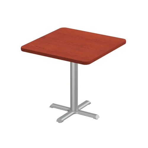 Vista 42 de Correll - Mesa cuadrada de pub de 24 pulgadas, 29 pulgadas de alto, granito negro, parte superior laminada de alta presión, base de acero estampado