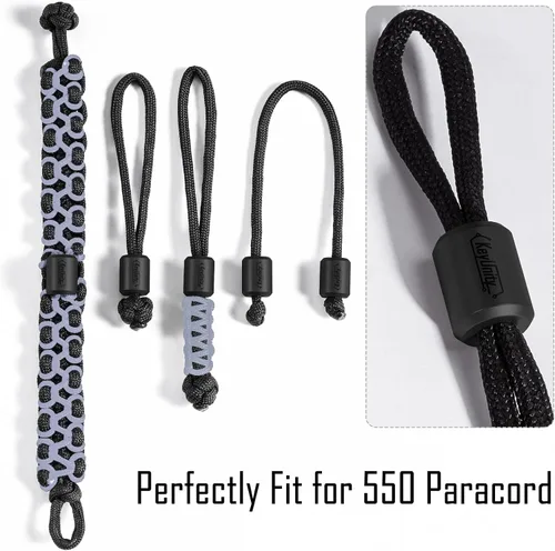 Vista 5 de KeyUnity KA01 - Cuentas de paracaídas de titanio – 2 piezas de cuentas de cuchillo para patio de tierra al aire libre, accesorios EDC para pulsera