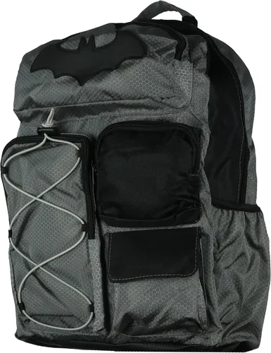 Vista 4 de DC Comics Batman Mochila Bat Symbol Utility Tech Laptop School Bag 16