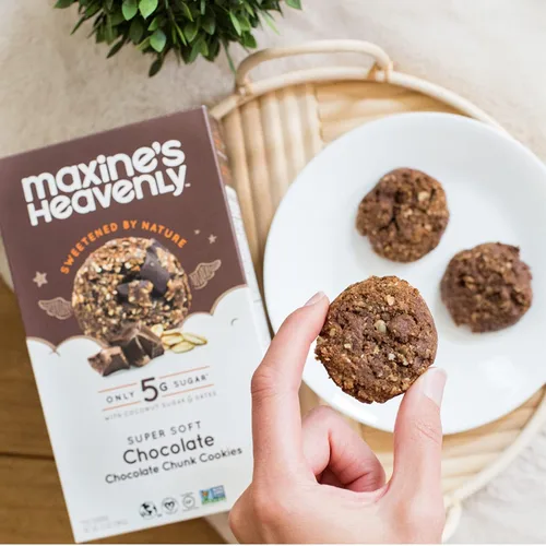 Vista 8 de Maxine's Heavenly Paquete variado de galletas, chispas de chocolate con mantequilla de maní y trozos de chocolate, galletas saludables endulzadas