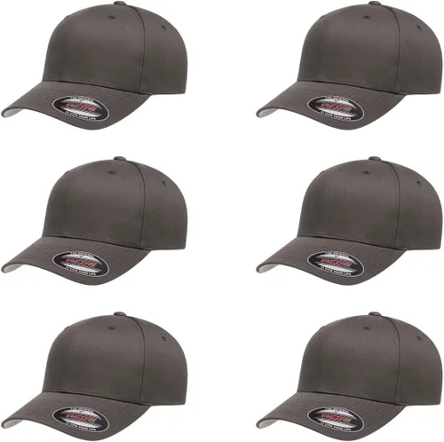 Vista 32 de Flexfit 5001 - Gorra de béisbol de sarga de algodón, 6 paneles Negro