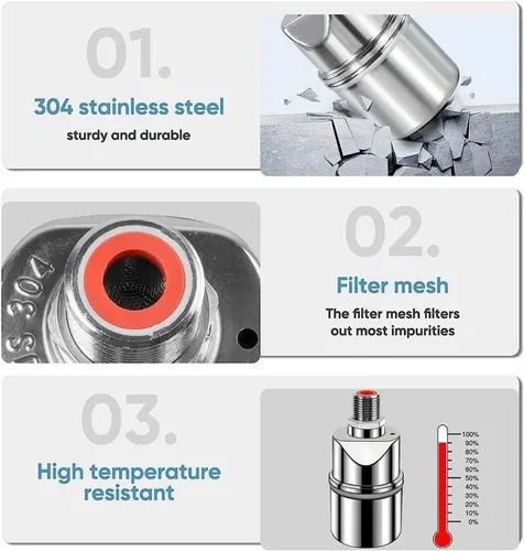 Vista 6 de Automatic Water Level Control Valve 1/2 Inch Stainless Steel Float Ball for Tank Swimming Pool Straight with Clip