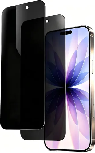 Vista 8 de Juvraixo protector de pantalla de privacidad para iPhone 16 Plus de 6.7 pulgadas, vidrio templado, 28°, antiespía, protección privada contra la luz