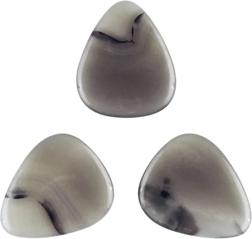 Vista 62 de Púa de Guitarra o Bajo de Piedra Amatista - Calibre Ultra Pesado de 3.0 mm - Forma 351 - Púa Exótica Artesanal de Gema Especial - 1 Paquete
