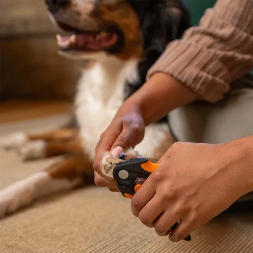 Vista 8 de Fiskars Cortaúñas grandes para mascotas, recortadores de gatos y perros
