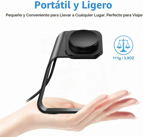 Vista 5 de NANW Base de carga compatible con Samsung Galaxy Watch 7/6/5 Pro/4/3/Active 2 - Cable de carga de repuesto USB, accesorios de soporte de muelle