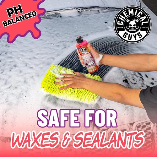 Vista 5 de Chemical Guys TORQ Foam Blaster - Kit de lavado para automóvil, jabón adhesivo de espuma de nieve, cera de espuma en aerosol de plátano Blazin