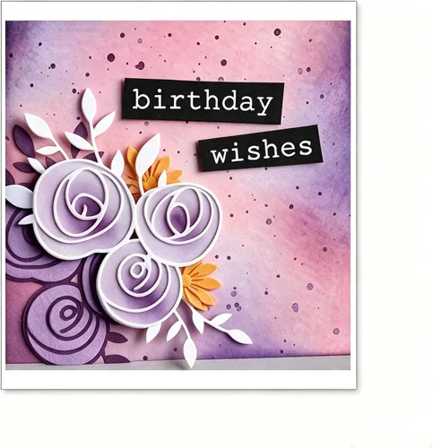 Vista 6 de Lapoo Troquel de corte de flores para álbumes de recortes, troquelado de metal duradero para álbumes de recortes, álbum de fotos, tarjetas de papel