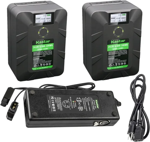 Vista 5 de Kastar BP-Y100W - Batería de repuesto para montaje en V, batería V-Lock BP-L40 BP-L40A BP-L60 BP-L60A BP-L60S BP-L80 BP-L80S BP-L90 BP-L90A BP-M100