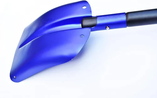Vista 5 de Portátil telescópico aluminio utilitario coche ajustable edición extendida pala de nieve (azul)