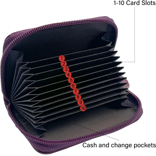 Vista 19 de Tarjetero RFID de bolsillo con ventana para ID, piel genuina, S, Negro