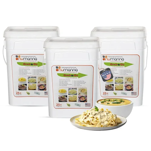 Vista 11 de Numanna Cubo de frutas liofilizadas – 100 porciones, 2 libras Manzanas, plátanos y fresas Snack saludable para uso diario, comidas de emergencia