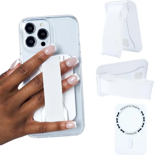 Vista 9 de LoveHandle PRO Compatible con MagSafe Agarre Magnético para Teléfono con Soporte - Montar, Correa y Soporte para Smartphone y Tableta - Anillo