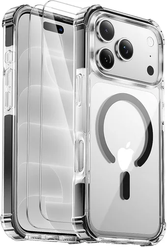 Vista 11 de [Usado] Funda para iPhone Air [compatible con MagSafe] [2 protectores de pantalla] [prueba de caídas de grado militar] Funda magnética resistente