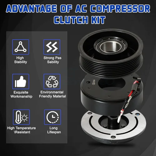Vista 4 de Kessocco 1777 88410-04060 AC Compresor Embrague Kit Para Toyota Tacoma 12V 7PV A/C Clutch Kit For 2005-2016 Toyota Tacoma 2.7L 3.5L 4.0L Solve the