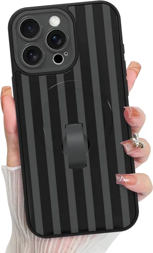 Vista 141 de KANGHAR Compatible con iPhone 17 Pro Case Spot Pattern - Negro Mancha rosada negra