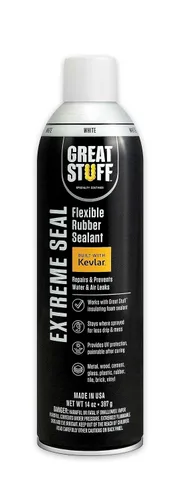 Vista 8 de Great Stuff™ Extreme Seal - Aerosol sellador de goma flexible, protege las superficies de fugas de agua y aire, construido con Kevlar, negro, 14