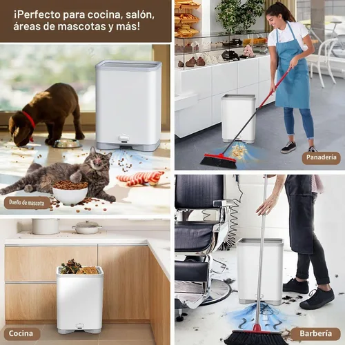 Vista 5 de Aspiradora automática sin contacto con 2 modos de funcionamiento, recipiente con cable ultrarrápido y potente para mascotas, recogedor eléctrico
