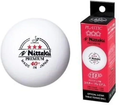 Vista 2 de NITTAKU 3-Star Premium 40+ - Pelotas de tenis de mesa