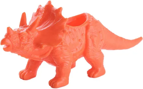 Vista 10 de Aislor Maceta suculenta con forma de dinosaurio con bandeja de drenaje, florero multiusos para bonsái, maceta creativa de cactus con orificio