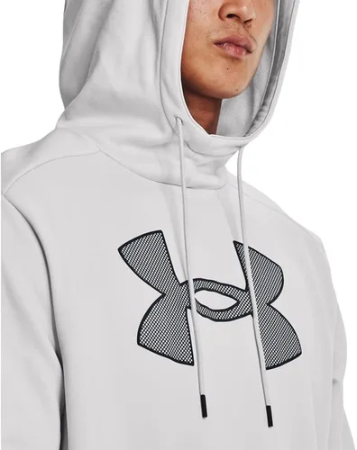 Vista 2 de Under Armour Sudadera con capucha de vellón ArmourFleece con logotipo grande para hombre