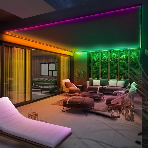 Vista 9 de Feit Electric Tira de luz LED de persecución inteligente de 10 pies, RGB que cambia de color + blanco sintonizable, aplicación Wi-Fi y control