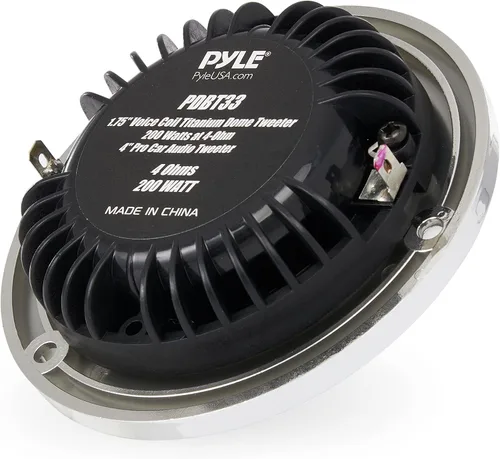 Vista 6 de Pyle Tweeter de titanio de 4 pulgadas con marco de plástico de ingeniería, 200 vatios, bobina de voz de 1.75 pulgadas, tweeter de audio