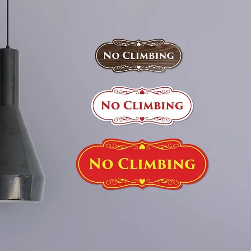 Vista 5 de Signs ByLITA Designer No Climbing (Negro) - Pequeño