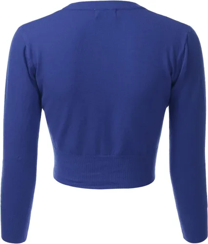Vista 3 de Cárdigan corto de manga 34 para mujer (S-XXL)