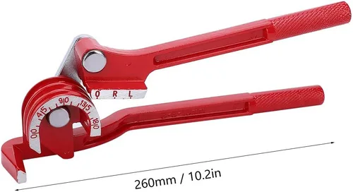 Vista 2 de Dobladora de tubos, 180 grados de 3 ranuras de cobre manual, herramienta de codo de flexión manual multifunción, aleación de aluminio