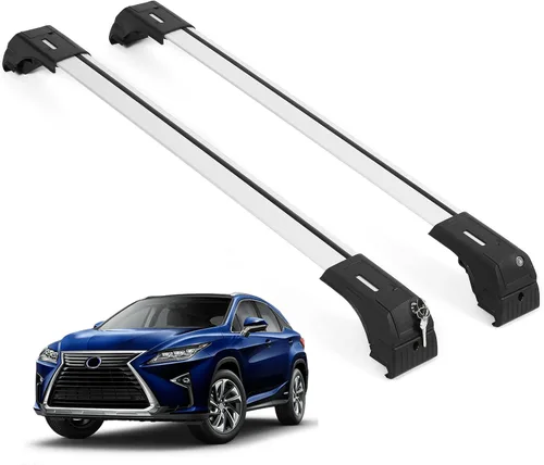 Vista 9 de ERKUL Barras transversales para portaequipajes de techo para Lexus RX 350 RX450 2010-2015 Barras transversales de aluminio con bloqueo antirrobo