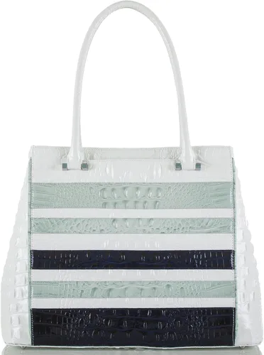 Vista 3 de Brahmin Joan - Bolso de piel auténtica para viñedo de cristal de mar