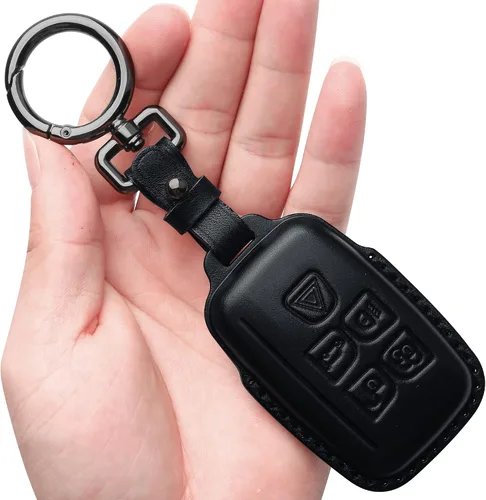 Vista 11 de Tukellen Funda de cuero para llavero Range Rover con llavero compatible con llave remota inteligente Range Rover Sport Evoque Velar Discovery 2018