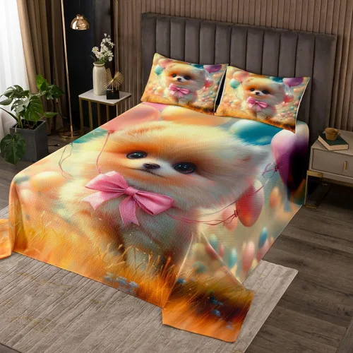 Vista 17 de Erosebridal Lindo juego de colcha de ajolote para niños, juego de edredón de salamanda de dibujos animados de 2 piezas para niños y niñas, colcha